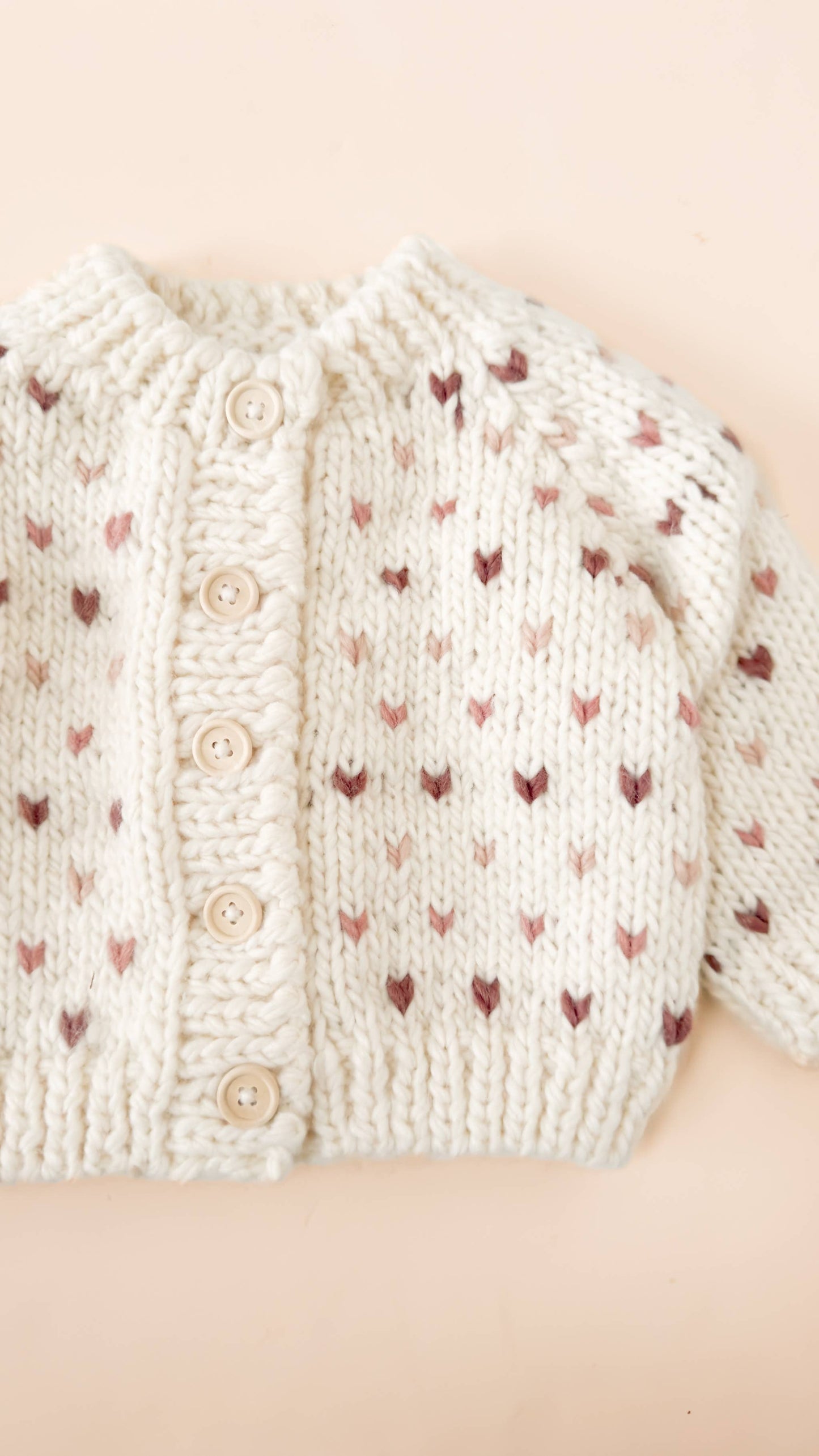 Sawyer Cardigan Mauve Baby Kid Winter Valentine Sweater