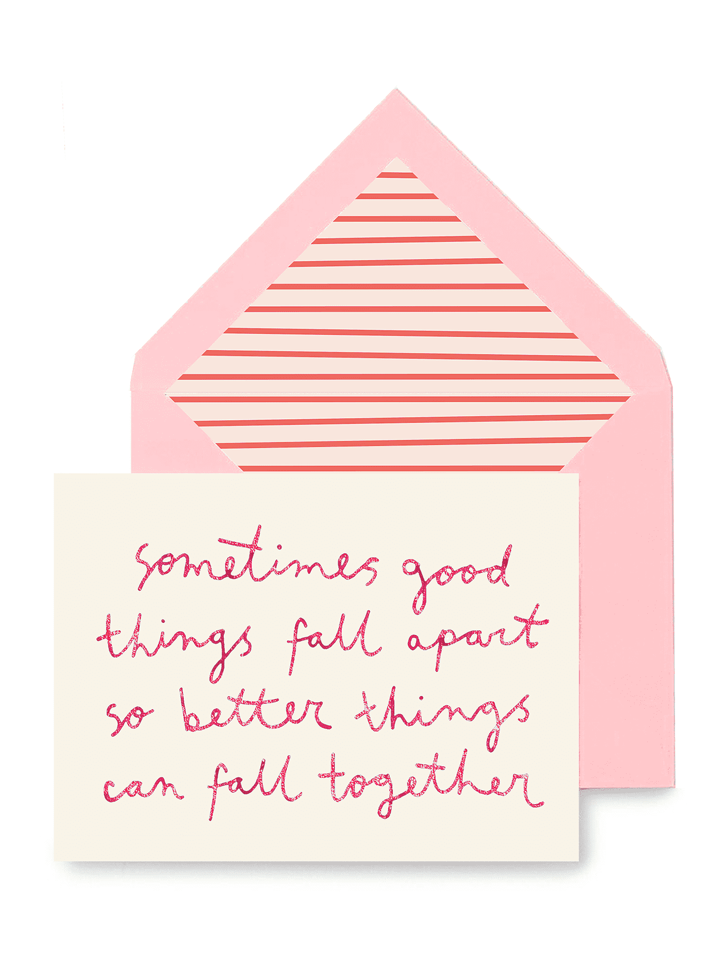 Sometimes Good Things Fall Apart Greeting Card, Single or Bo