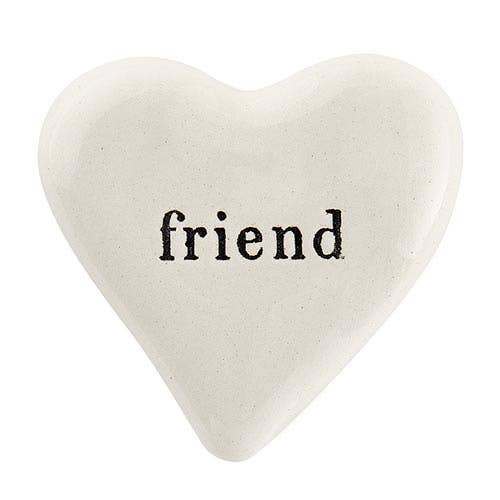 Santa Barbara Ceramic Heart - Friend