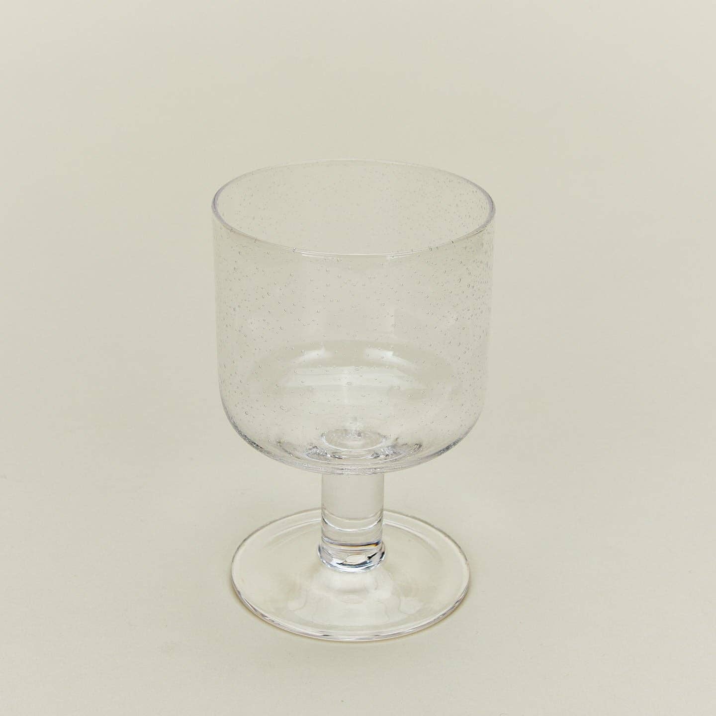 SIMPLE SEEDED GLASSWARE - STEMMED - SET OF 4, CLEAR