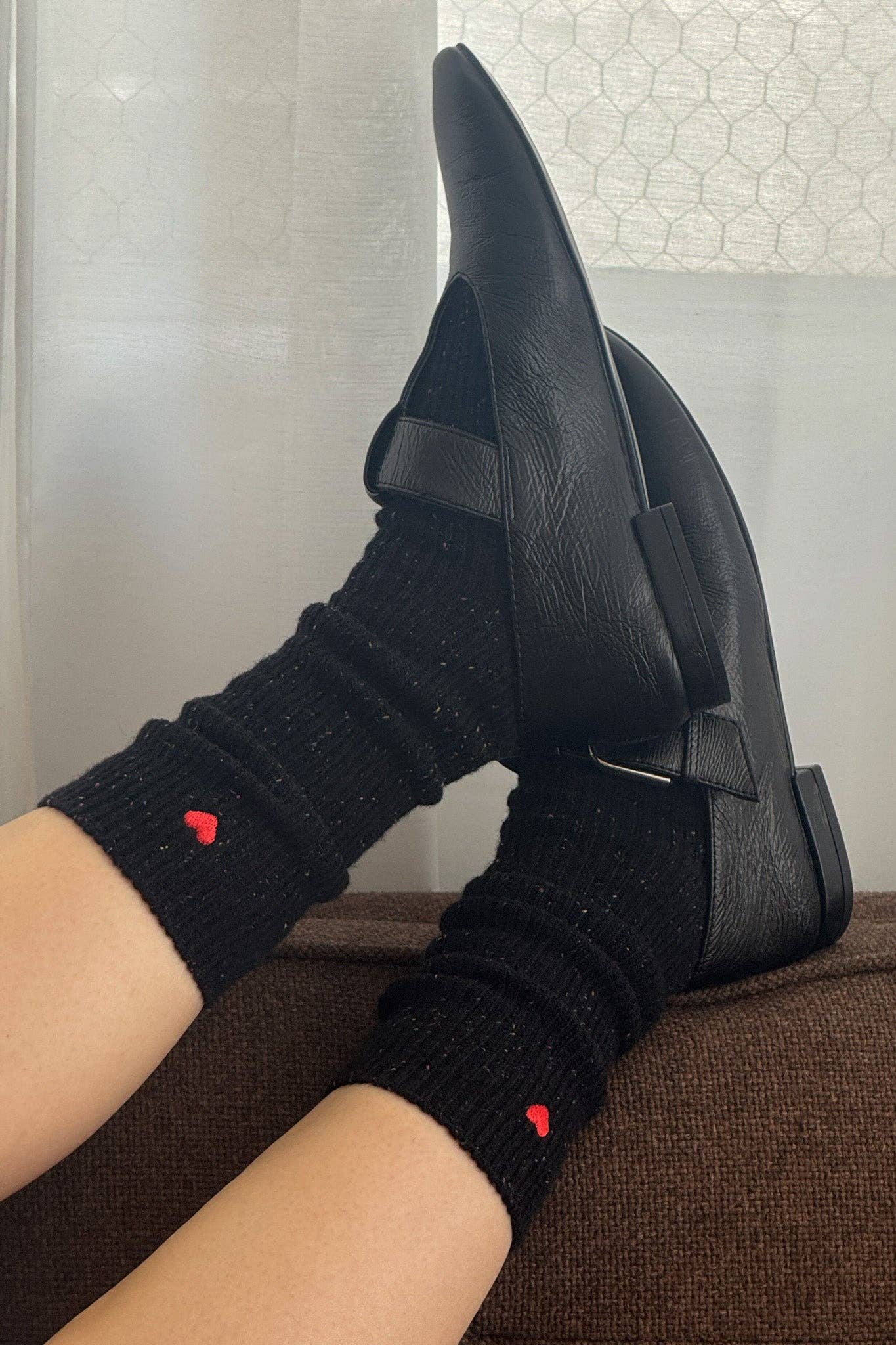 LeBon Shoppe Embroidered Snow Socks