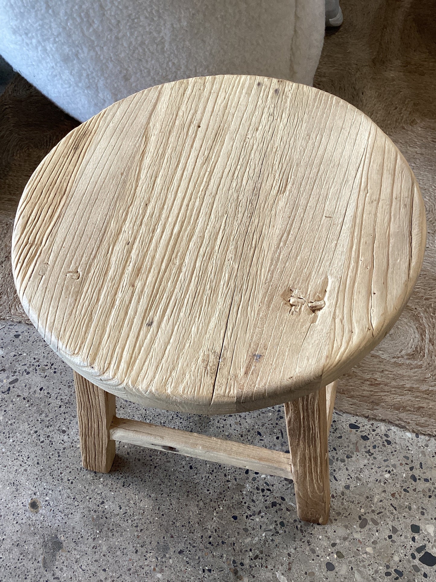 Reclaimed Elm Side Table
