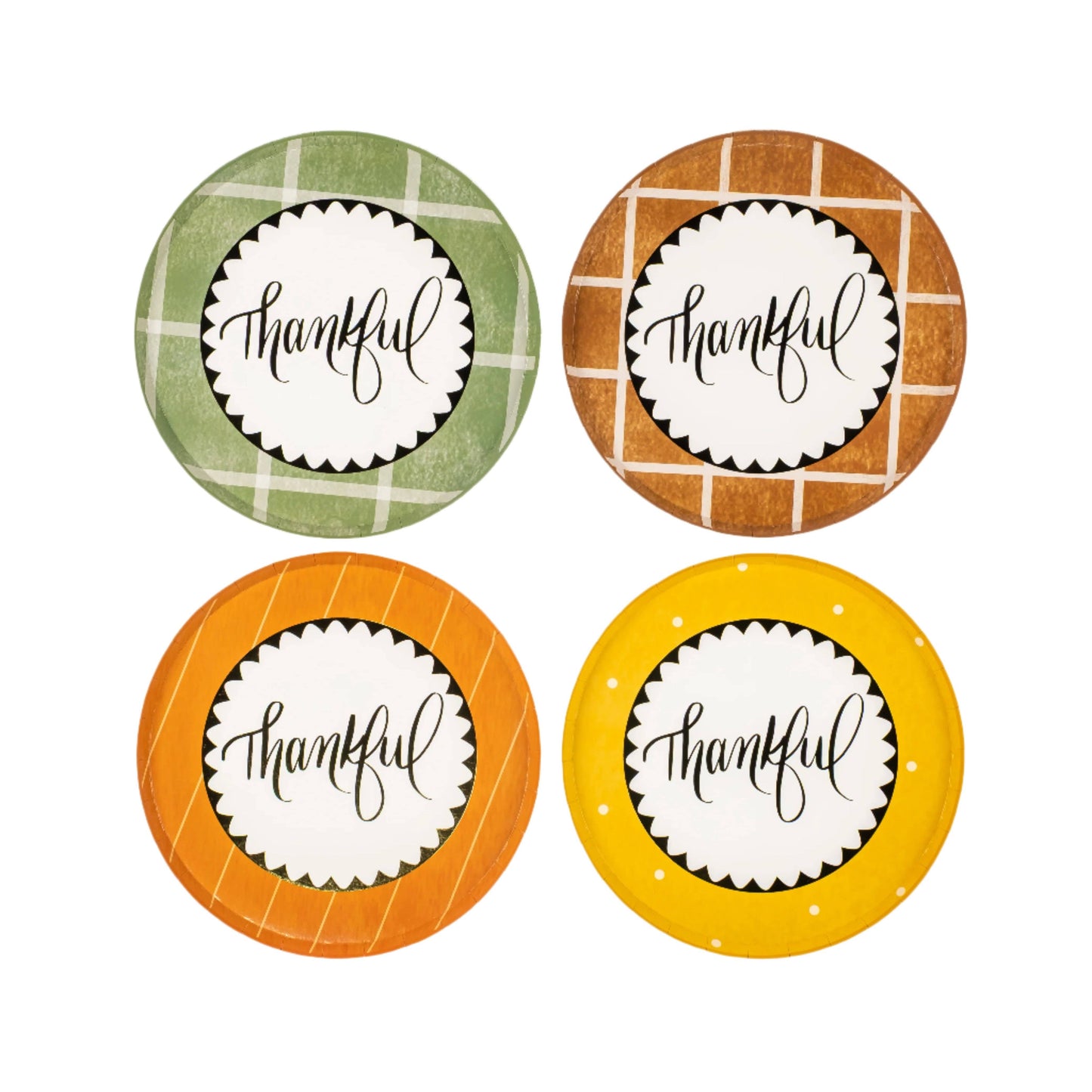 HAR25 Harvest Thankful Dessert Plates