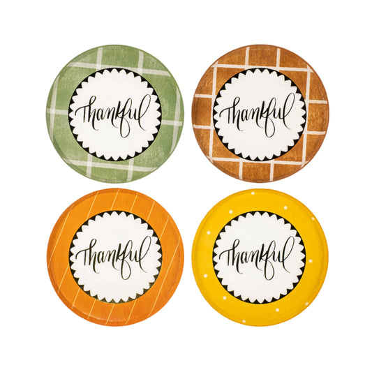 HAR25 Harvest Thankful Dessert Plates