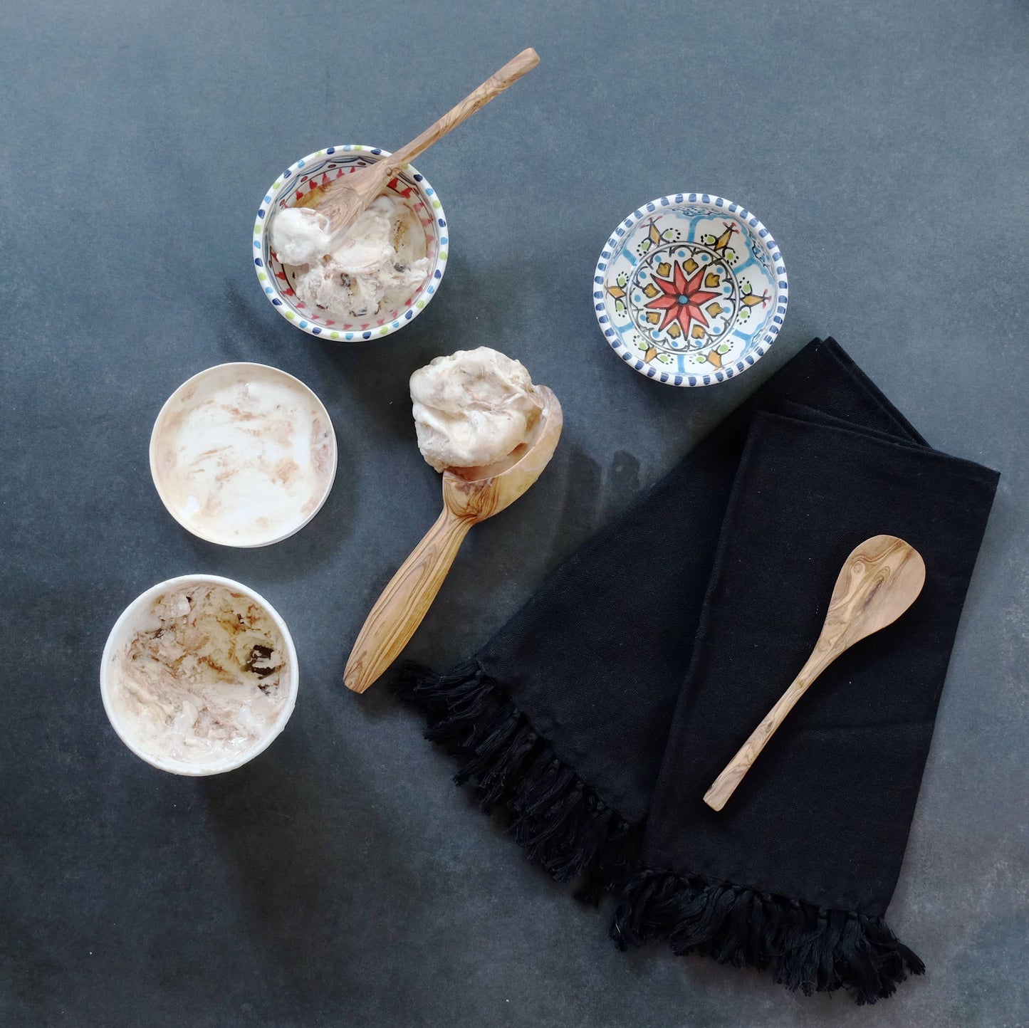 Solid Black Napkin With Fringe, table Linen