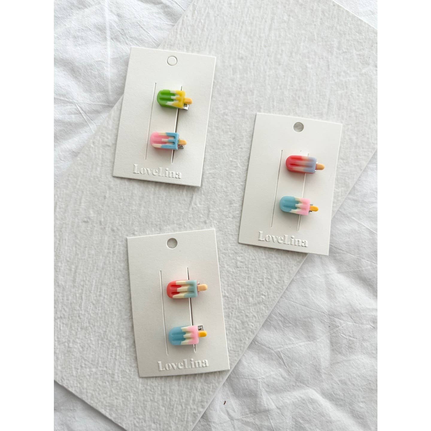 Assorted Mini Popsicle Hair Clips