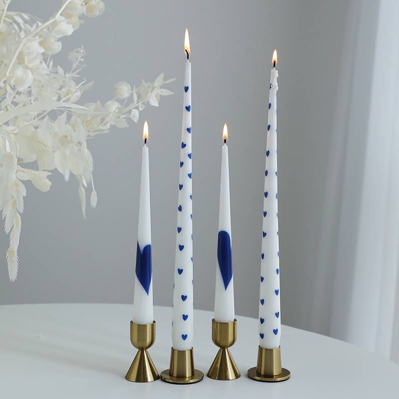 2pcs Long Stick Valentine’s Day Heart Cone Scented Candle