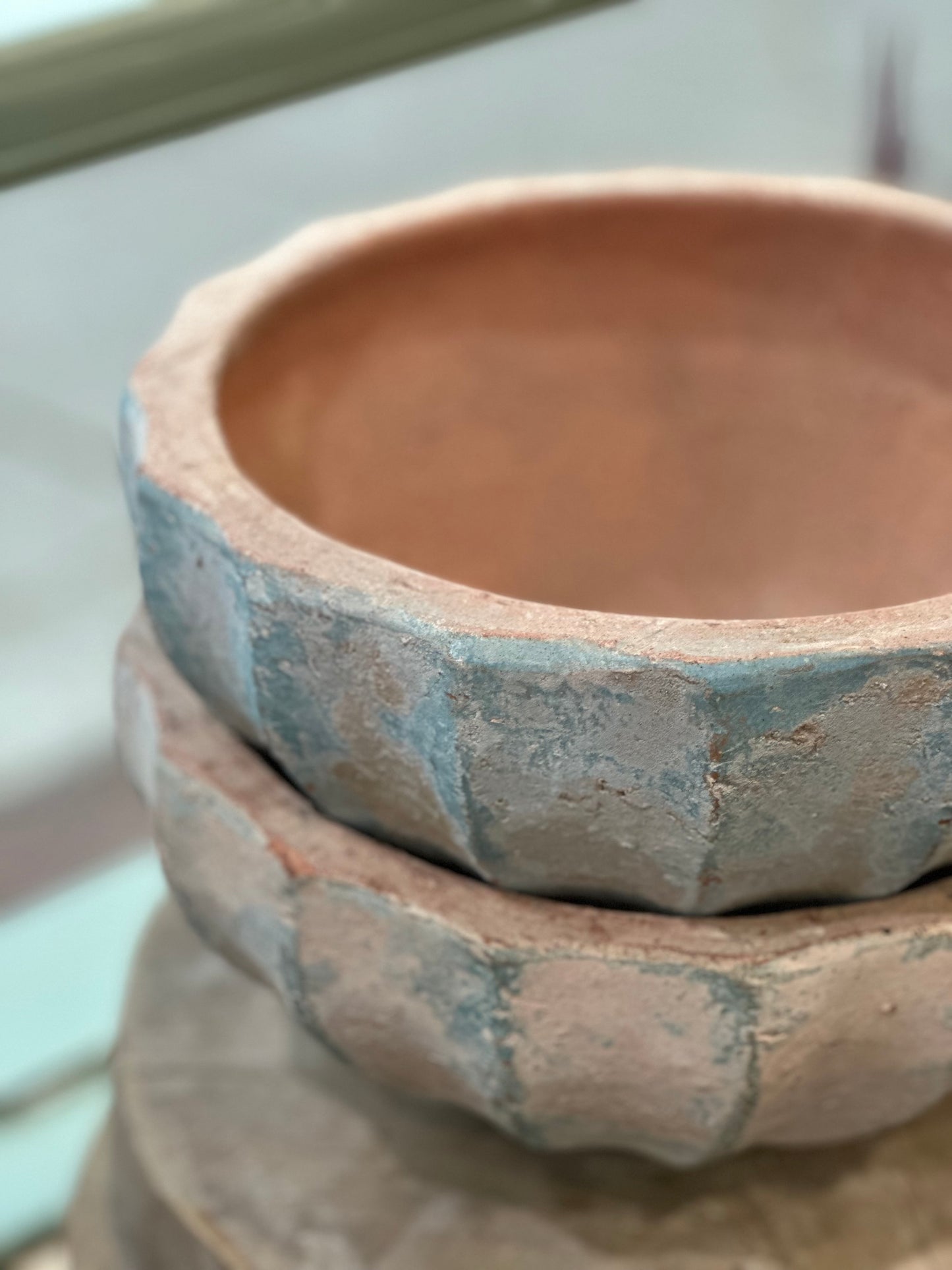 #1 Fluted Terracotta Shallow Vietnamese Bowl