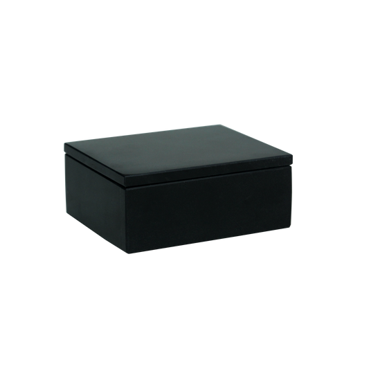 Asteria Collection 5" Jet Black Marble Polished Finish Rect
