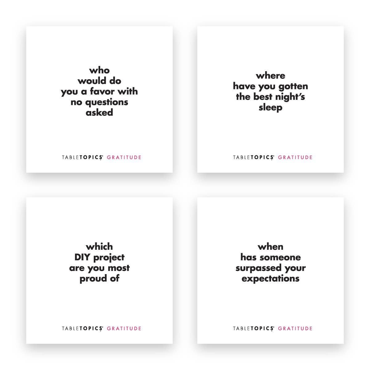 TABLETOPICS GRATITUDE - Conversation Starter Question Cards