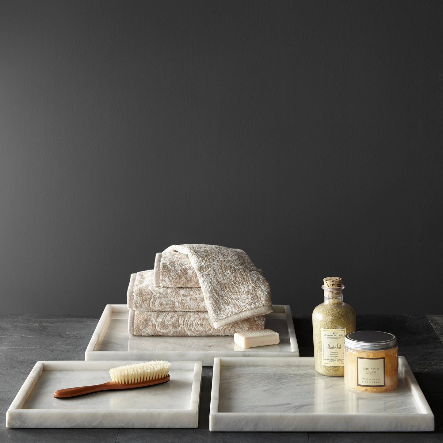 Ambrosia Collection Pearl White Marble 14" Honed Finish Sq
