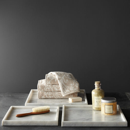 Ambrosia Collection Pearl White Marble 14" Honed Finish Sq