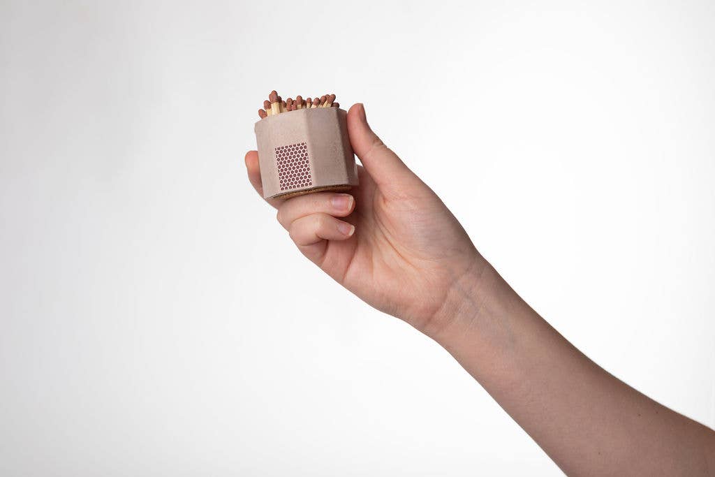 Concrete Match Holder – Modern Design with 2-Inch Safety Matches