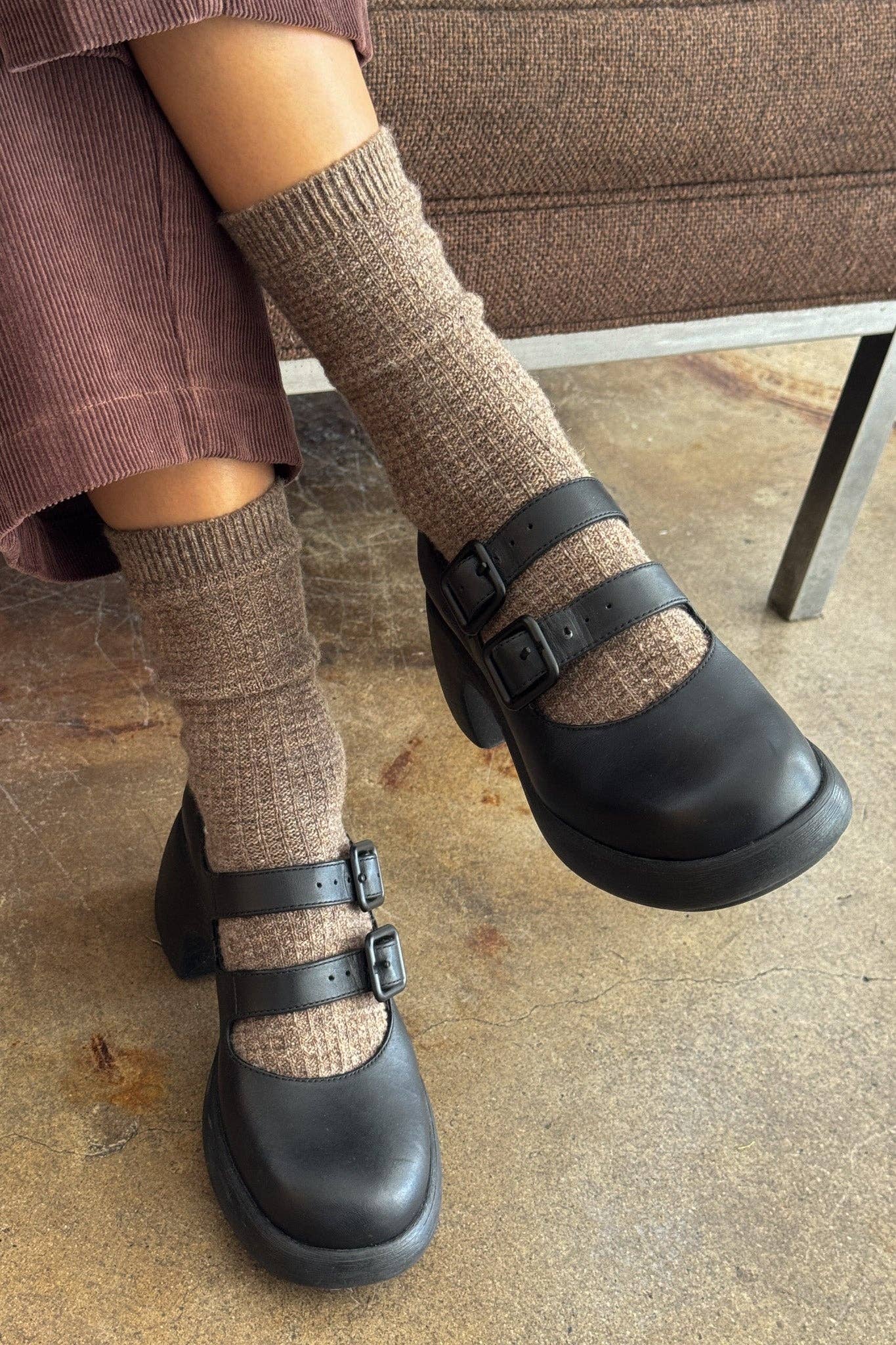 LeBon Shoppe Wool Waffled Socks