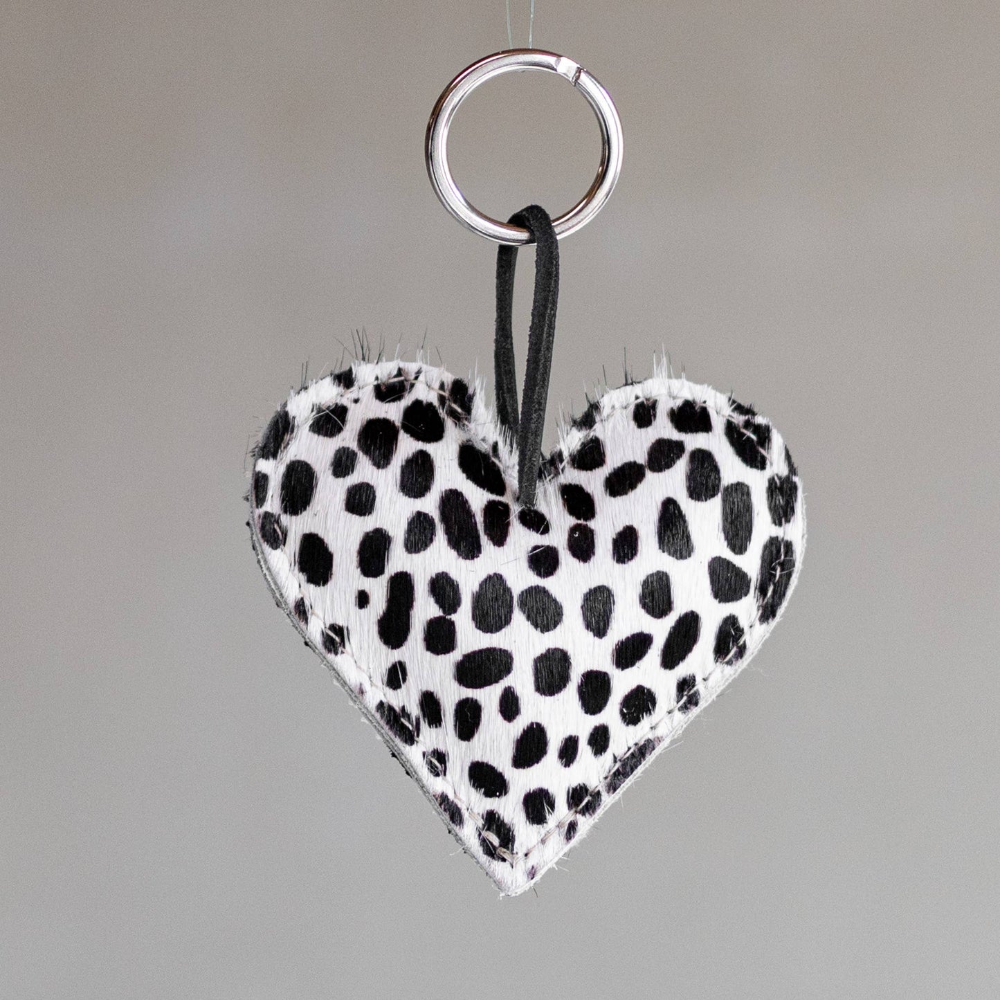 Handmade Cowhide Heart Keychains | Filled | Set of 6 Styles