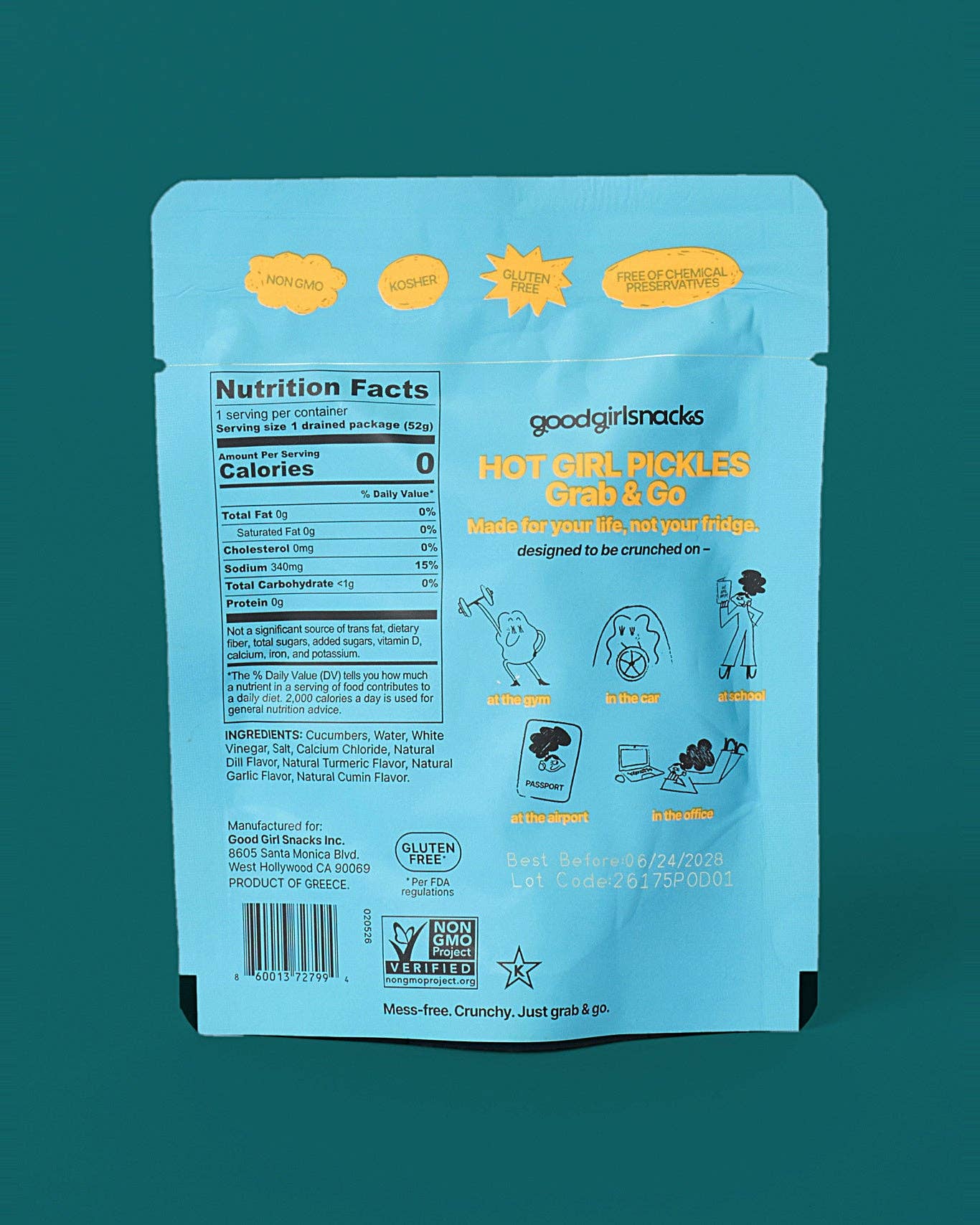 Grab & Go - Original Dill (12 x 2.2 oz Pouches)