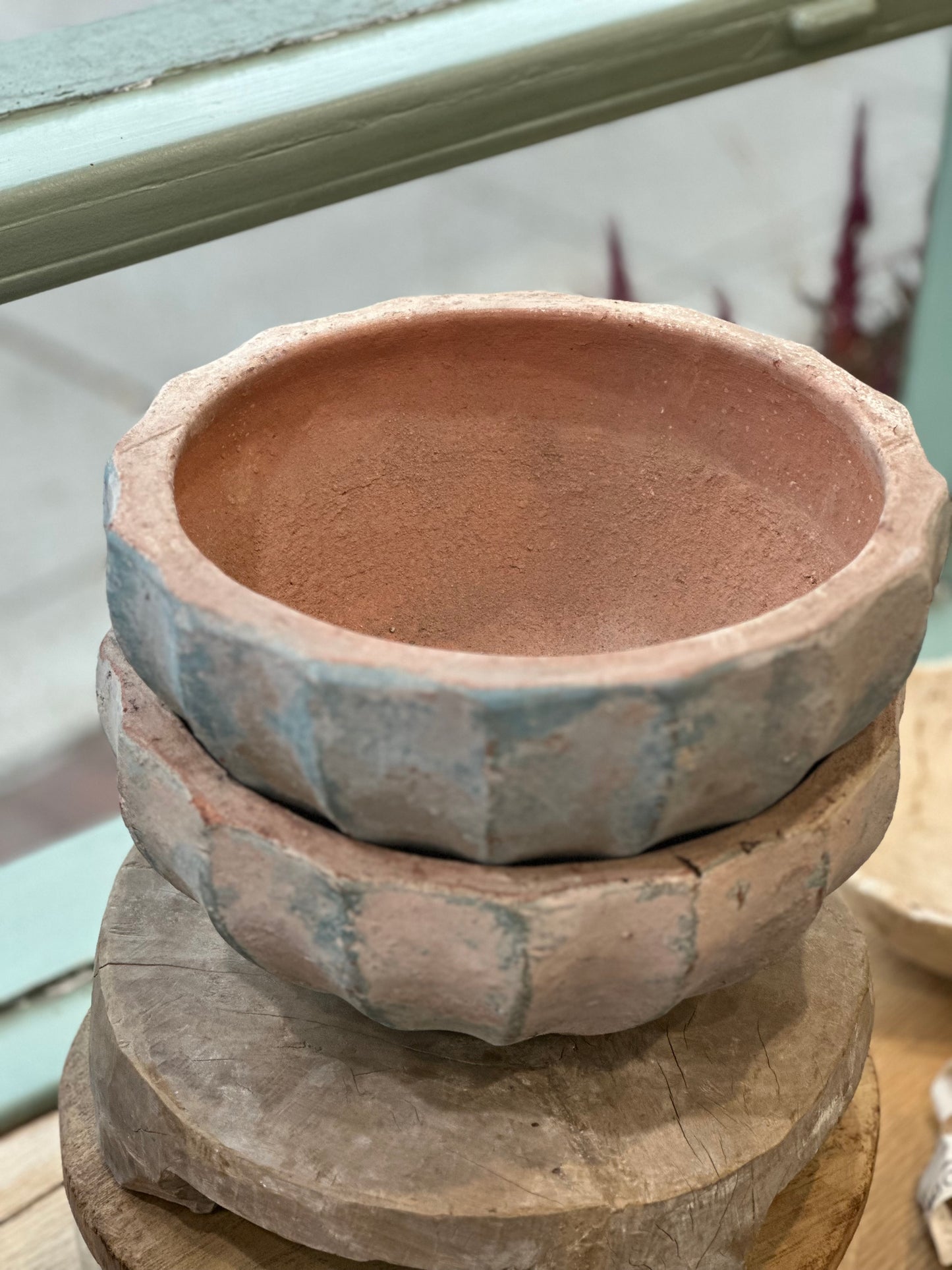 #1 Fluted Terracotta Shallow Vietnamese Bowl