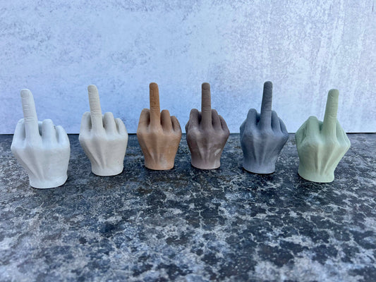 Middle Finger Handmade Concrete Ring Holder