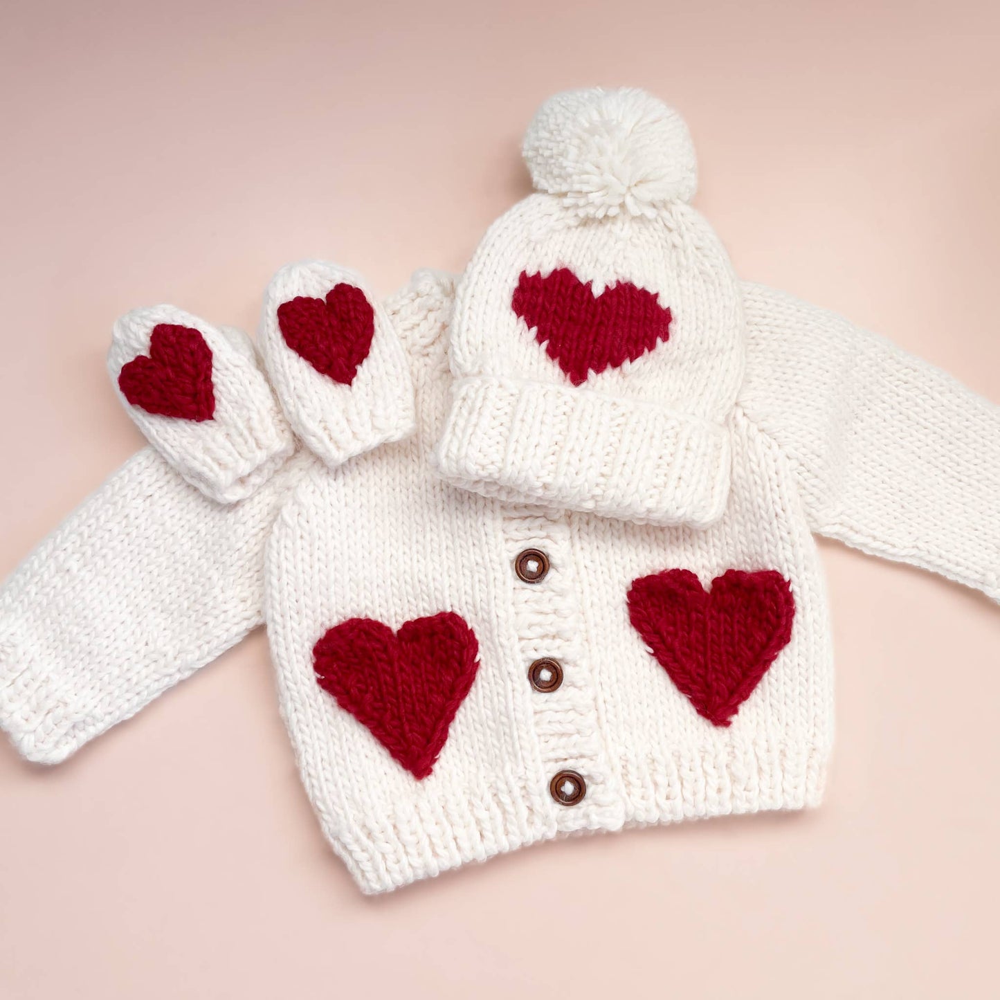 Heart Cardigan Red Baby Kid Apparel Sweater Valentine's Fall