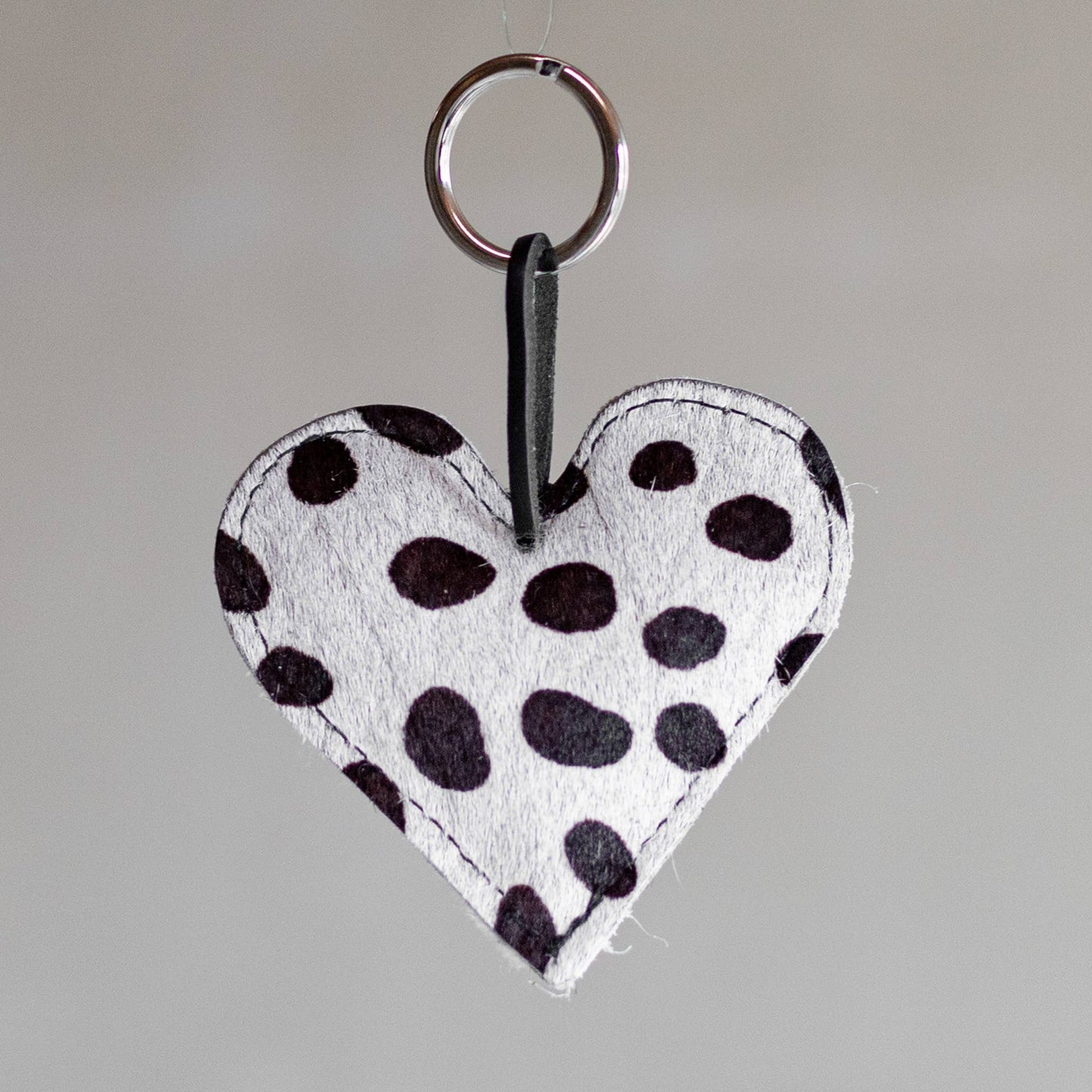 Handmade Cowhide Heart Keychains | Filled | Set of 6 Styles