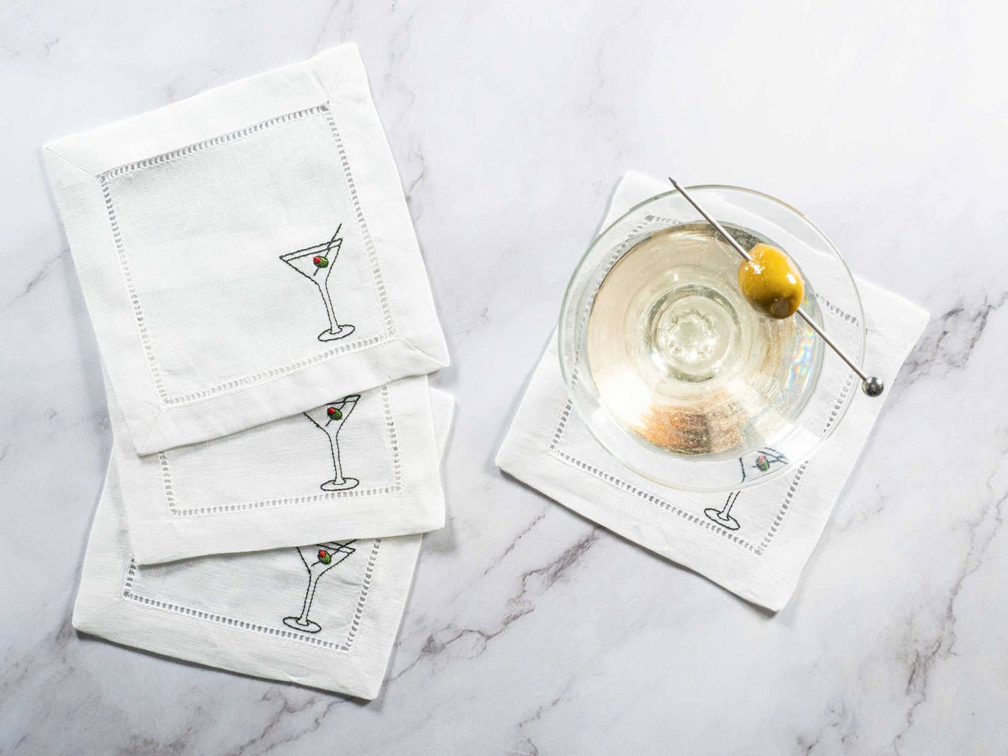 Martini Time Cocktail Coasters, set of four