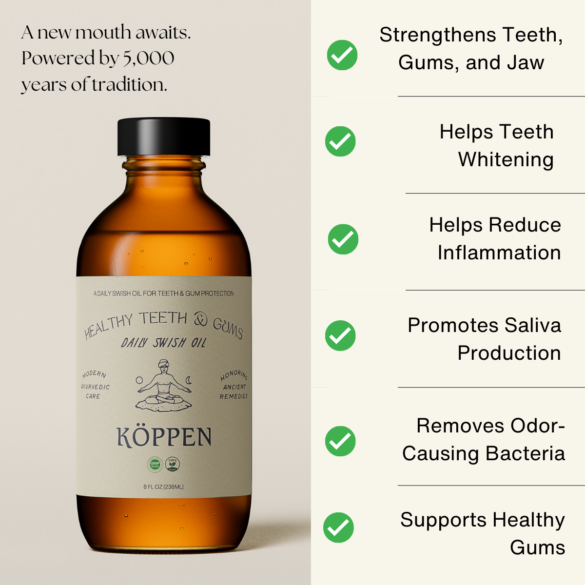 Daily Oil Mouthwash | Healthy Teeth & Gums