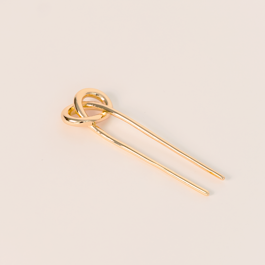 Knot-shaped Hair Stick l Gold