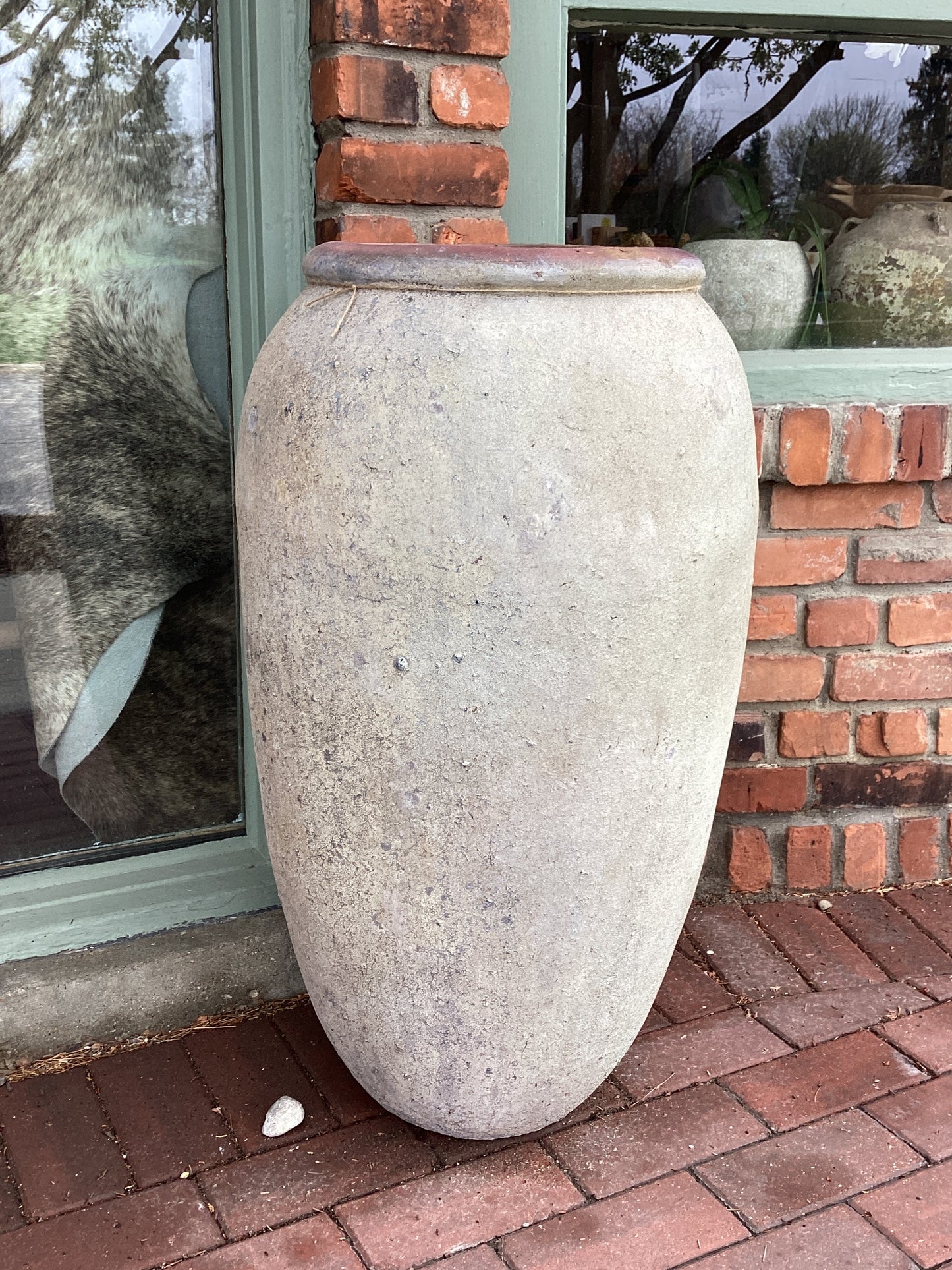 Vintage Vietnamese Tall Terracotta Planter (outdoor)