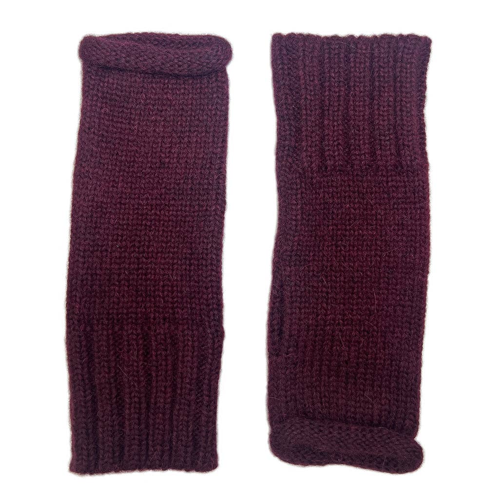 Wine Essential Knit Alpaca Gloves