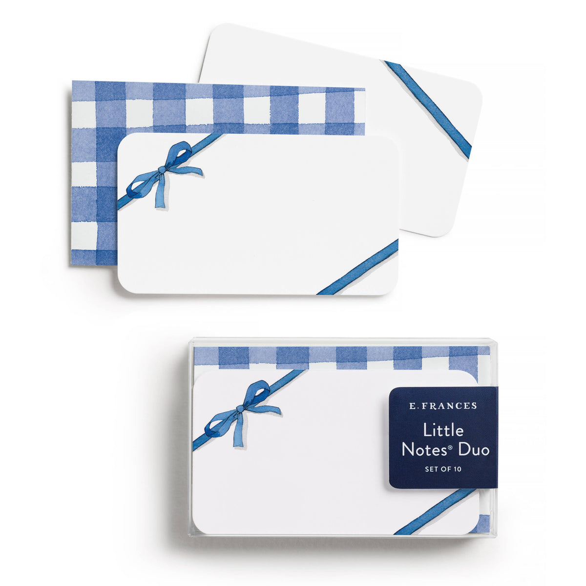 Blue Bow Little Notes® Duo Set – Mini Notecards & Envelopes