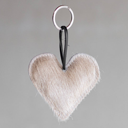 Handmade Cowhide Heart Keychains | Filled | Set of 6 Styles