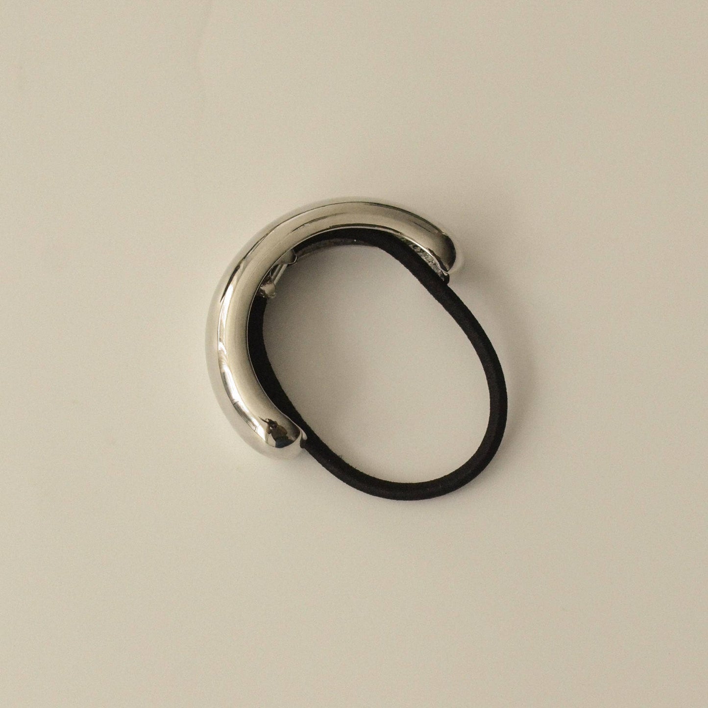 Wide Metal Cuff Hair Tie | Silver