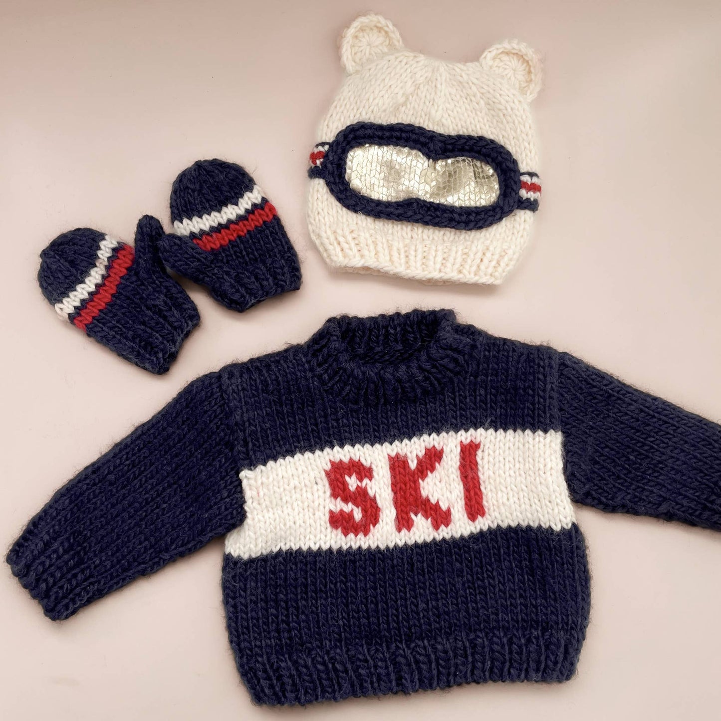 Ski Sweater Navy Baby Kids Snow Winter Pullover Holiday Gift