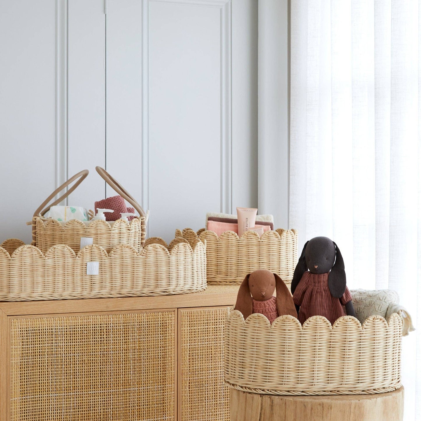 BELLE SCALLOPED BASKET SET
