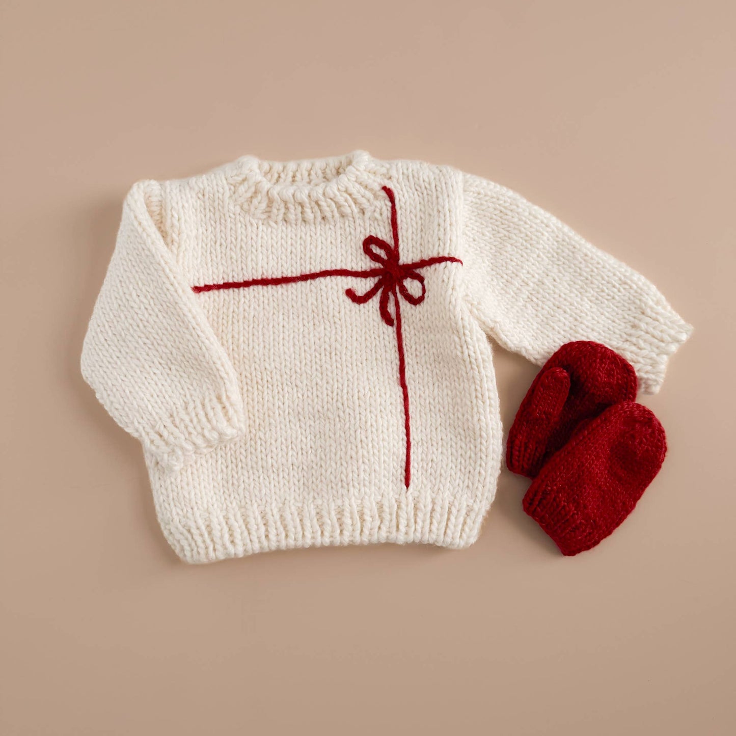 Present Sweater Kid Baby Holiday Christmas Bow Gift Matching