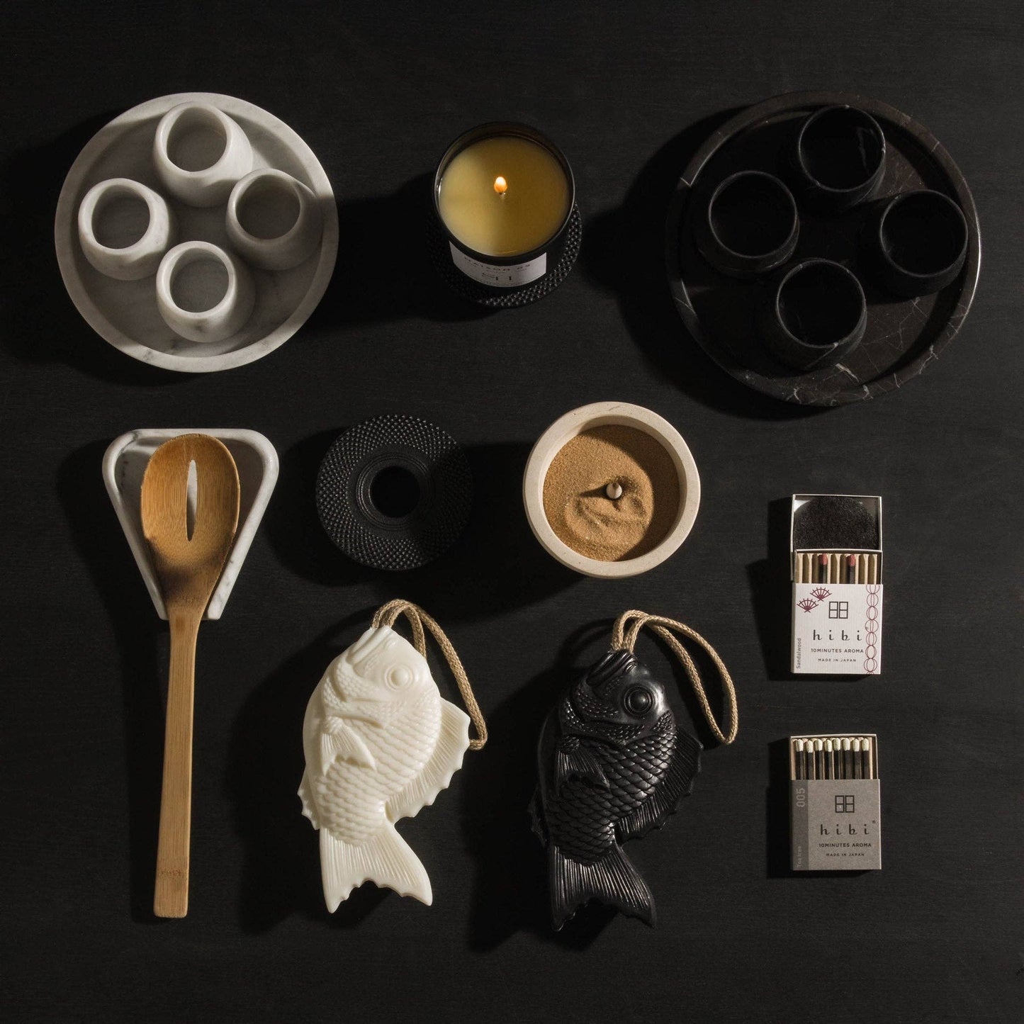 Gaia Stone Spoon Rest - White Marble