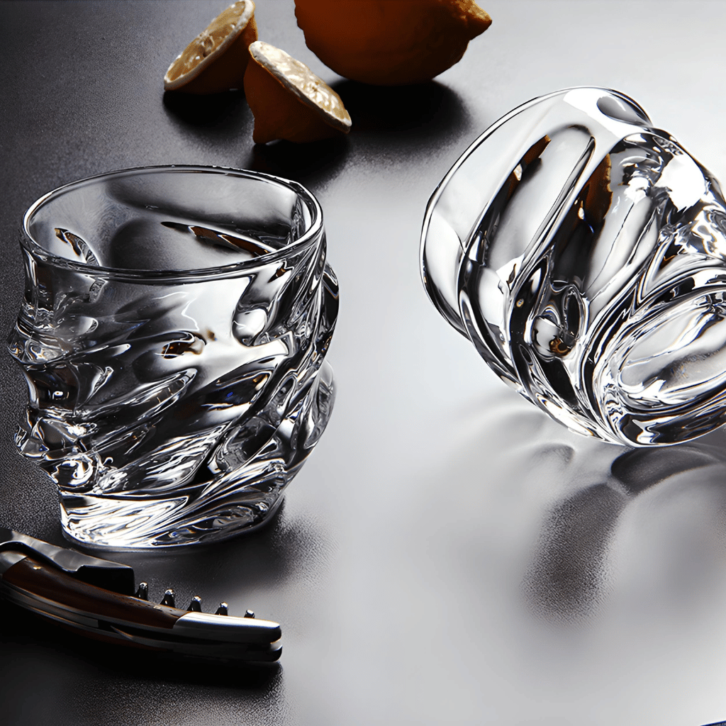 Set of 4 Storm Japanese Crystal Whisky Glass