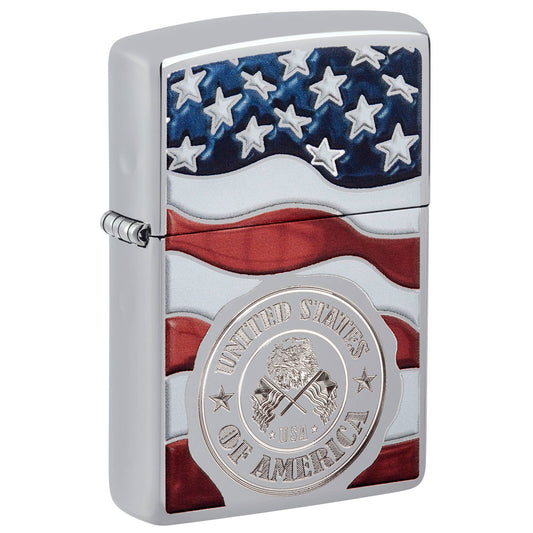 Zippo United States Stamp on American Flag Windproof Lighter