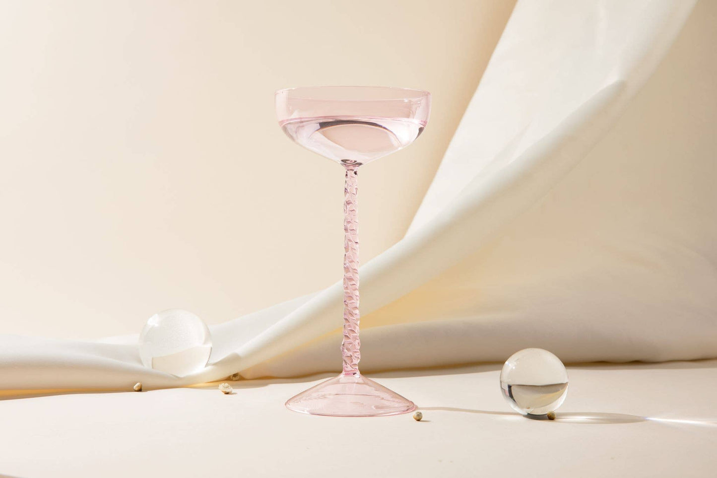 Pink Coupe Glass