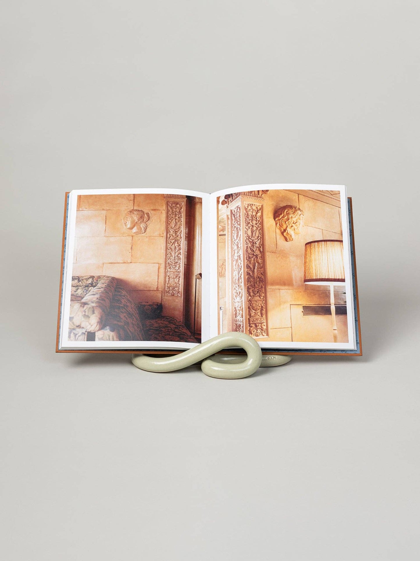 Lumbra Book Stand, Pale Fiberglass Green