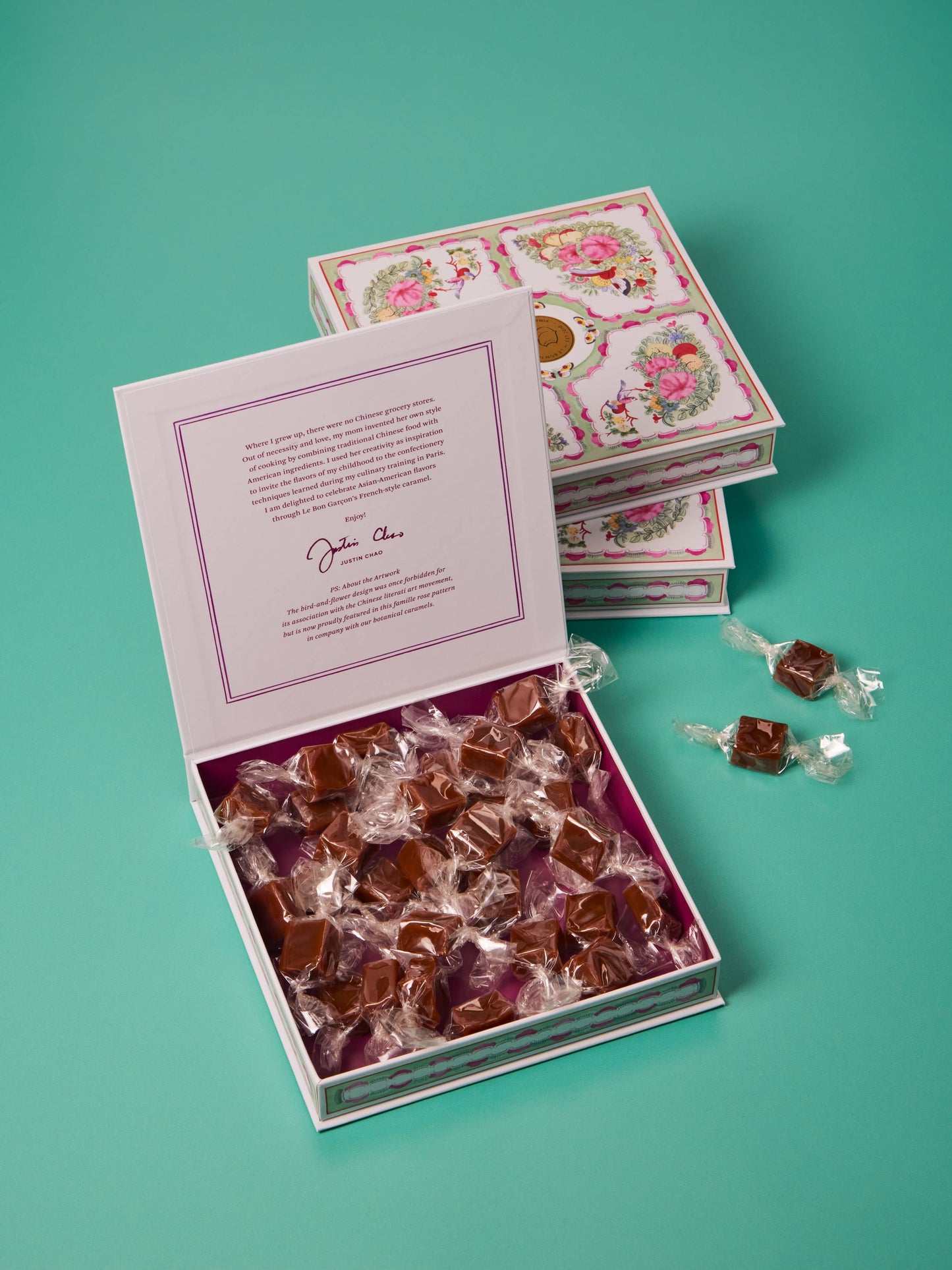 Wild Violet Caramels, Pink Floral Gift Box 6oz