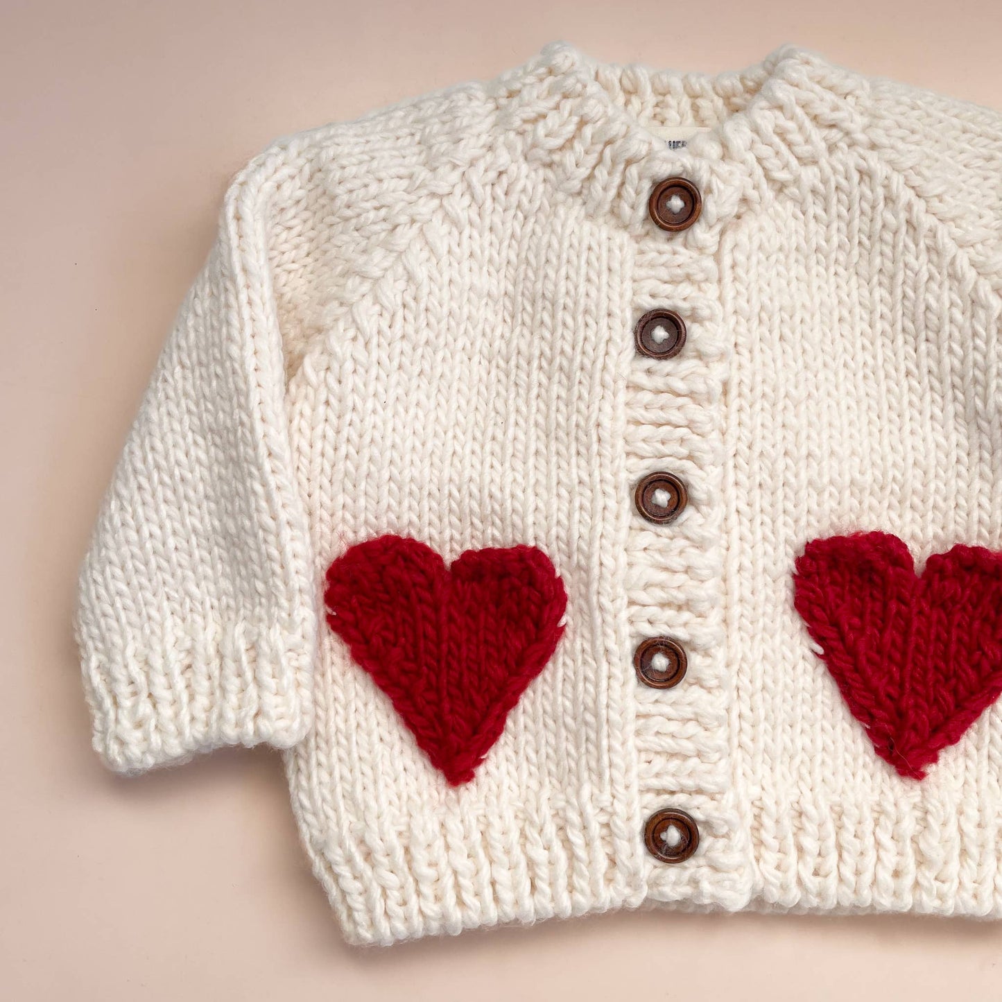 Heart Cardigan Red Baby Kid Apparel Sweater Valentine's Fall