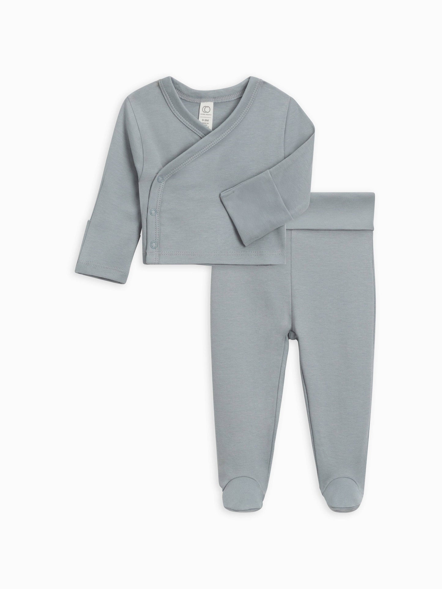 Colored Organics Classic Riley 2 Piece Kimono Wrap Top and Pant Set