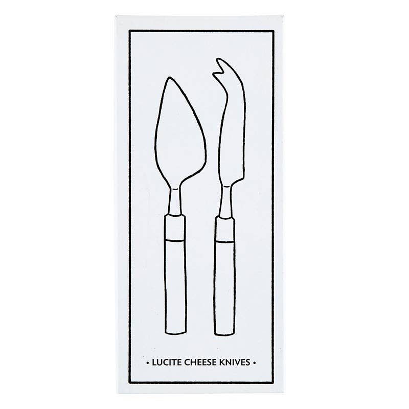 Lucite Cheese Knives - Set of 2