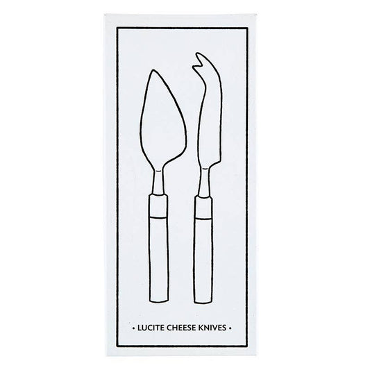 Lucite Cheese Knives - Set of 2