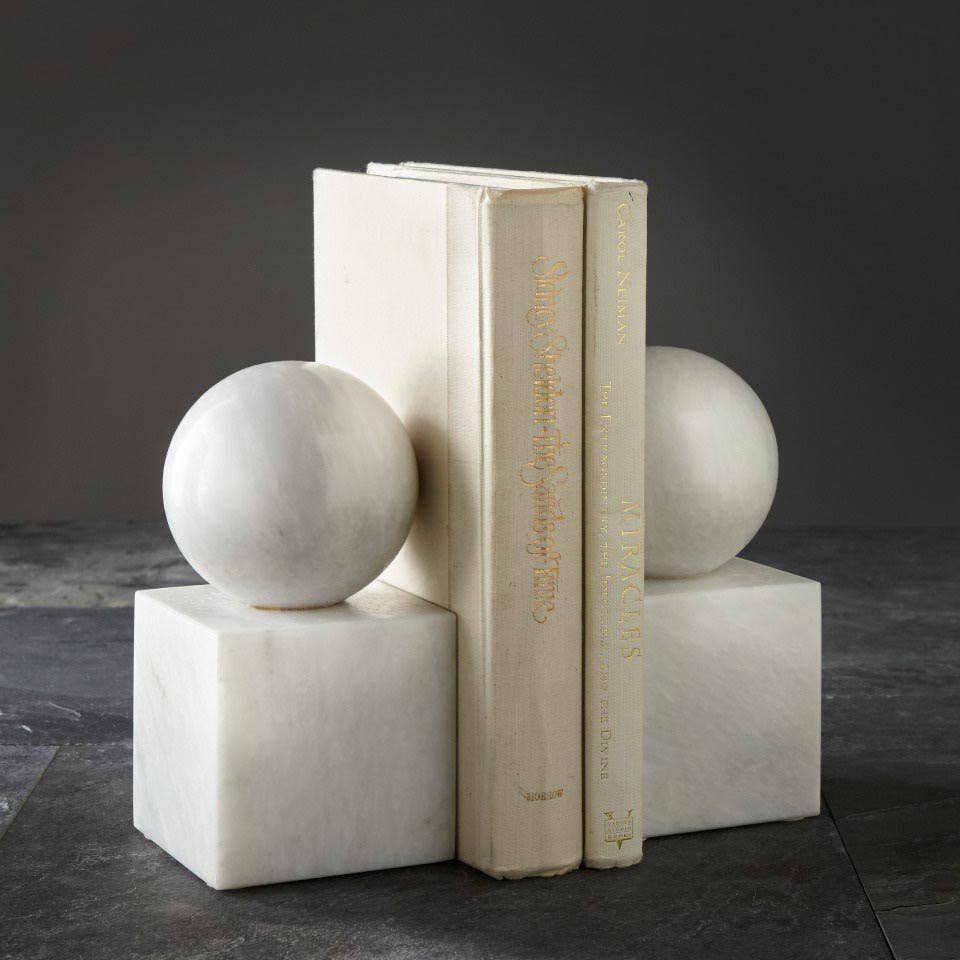 Apollo Collection Pearl White Marble Honed Finish Ball