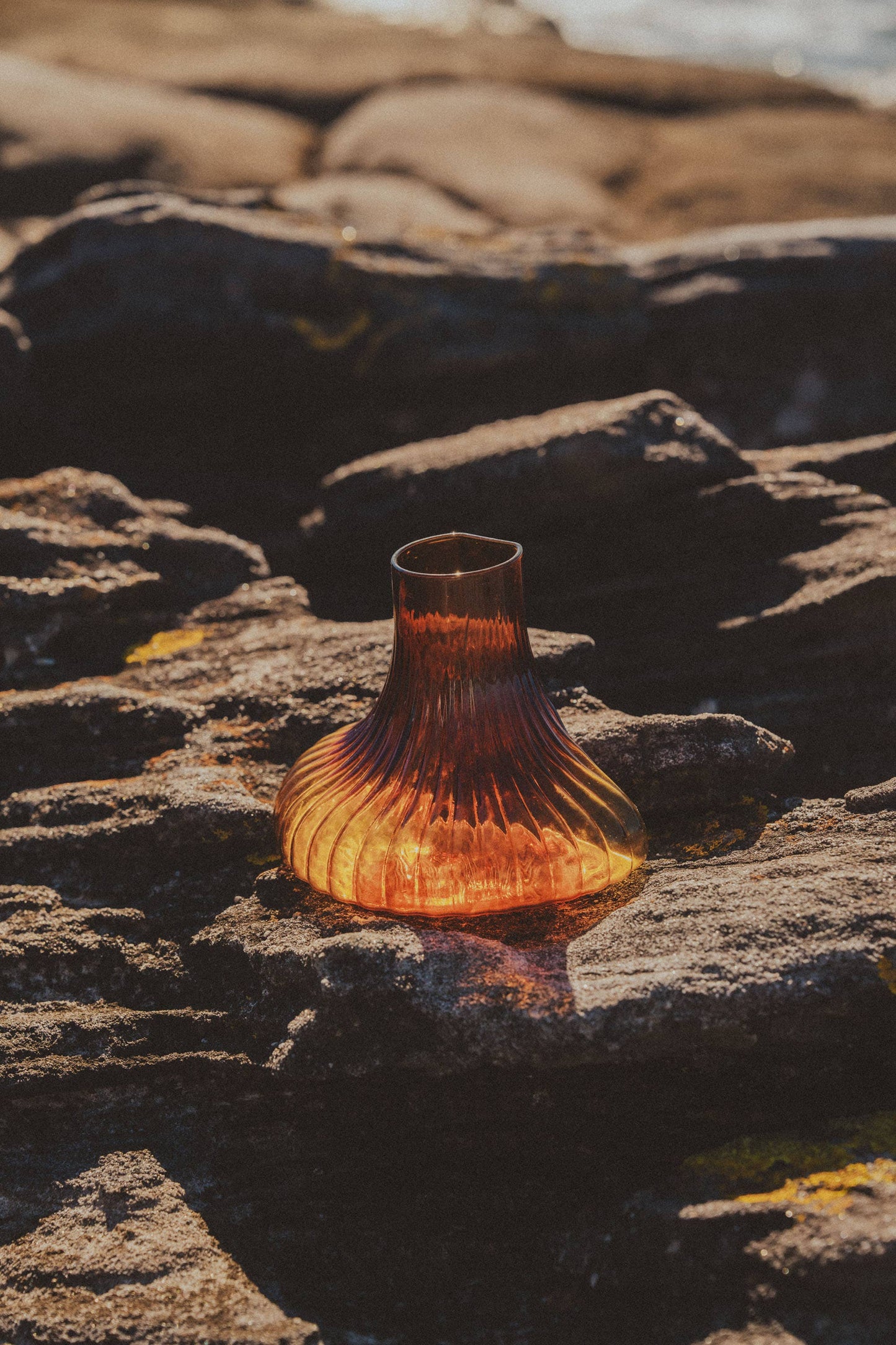 SAARDE Kairos Ripple Vase | Amber