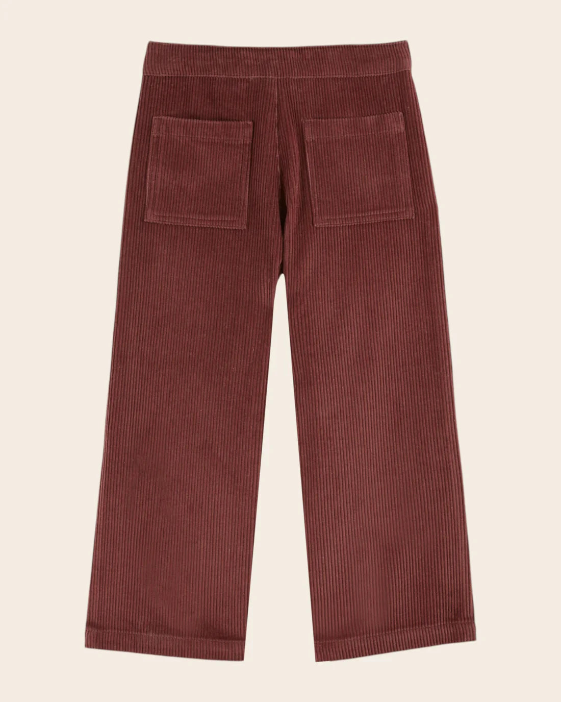 Violet velvet pants with flower pockets
