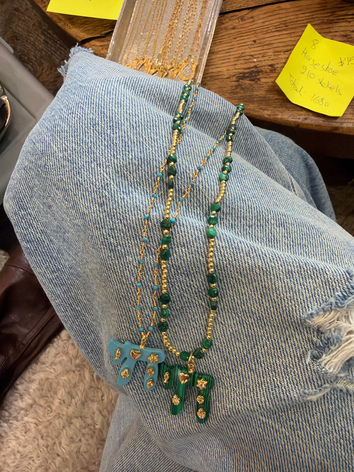 Lyss and Kat Color Beaded Chai with charms