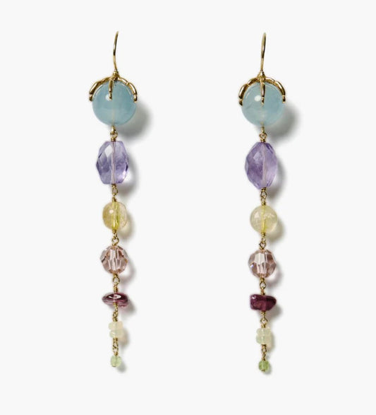 Chan Luu Lark Tiered Drop Earrings Multi Mix